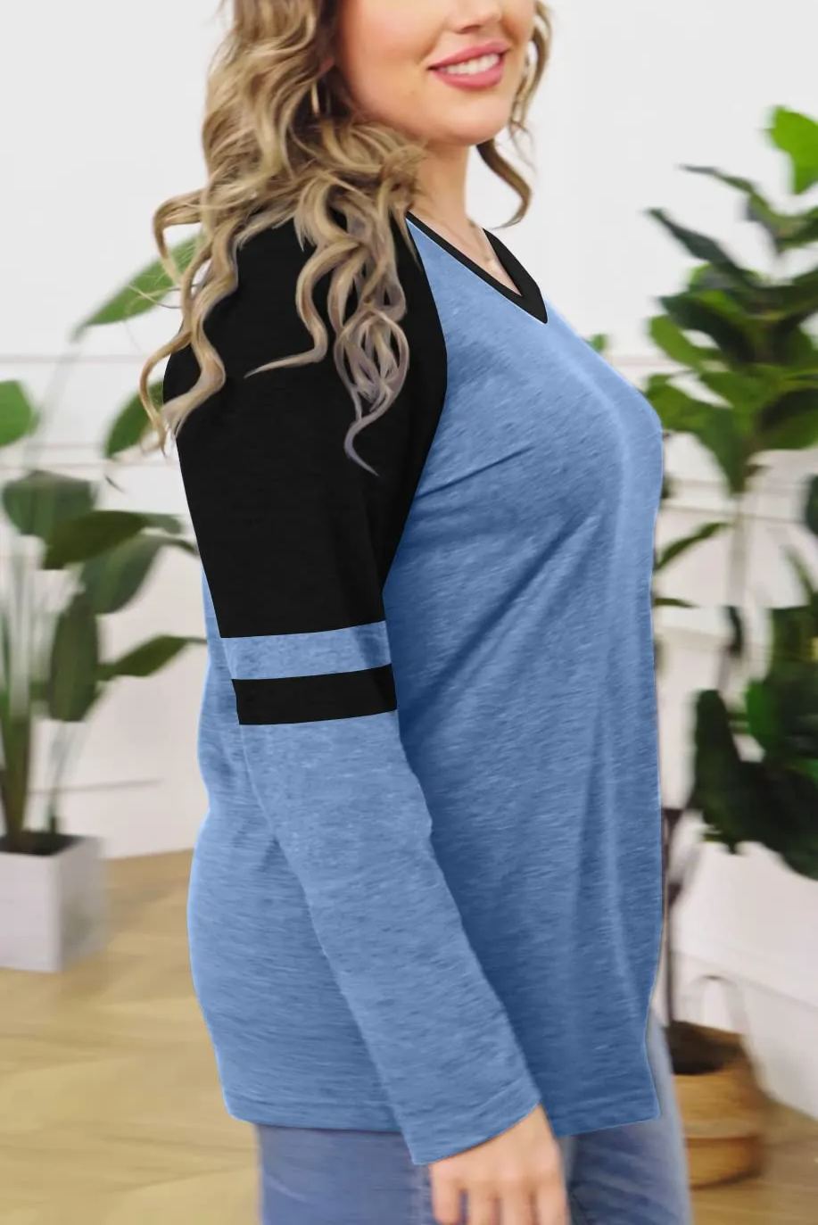 Women's Casual Striped Color Block Long Sleeve Shirts