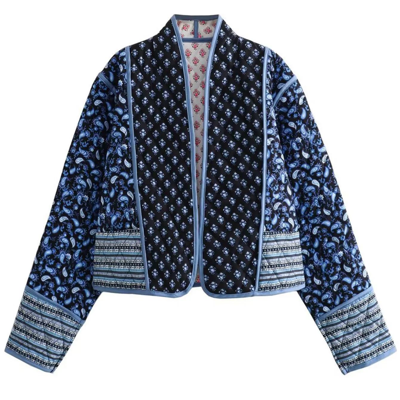 Women's  Floral Print Quilted Puffer Jackets 