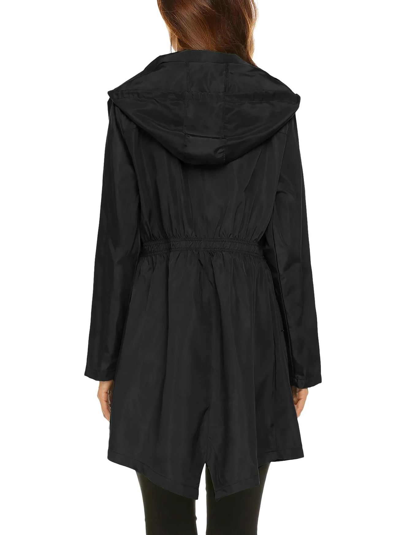 Women's Waterproof Lightweight Rain Jacket Active Outdoor Hooded Raincoat