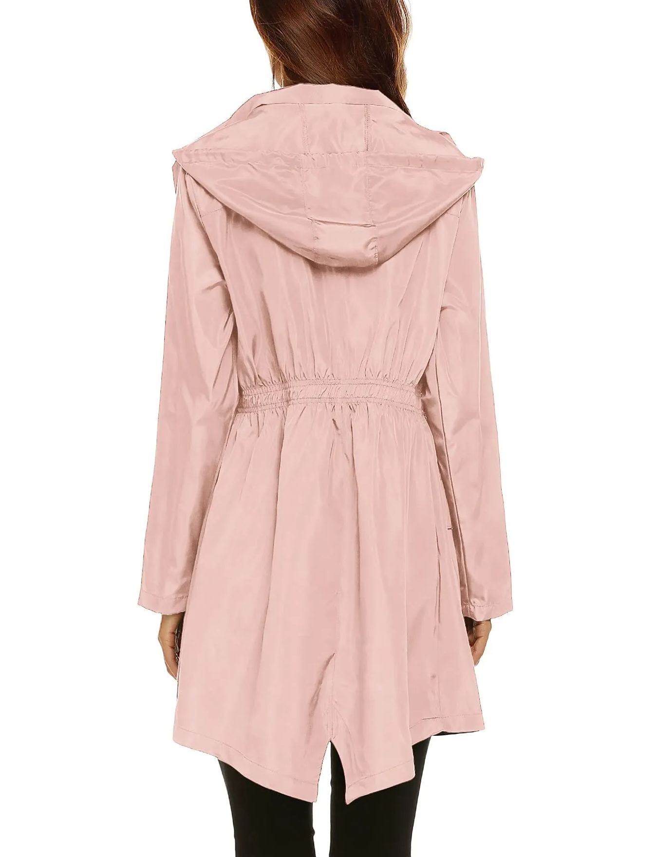 Women's Waterproof Lightweight Rain Jacket Active Outdoor Hooded Raincoat