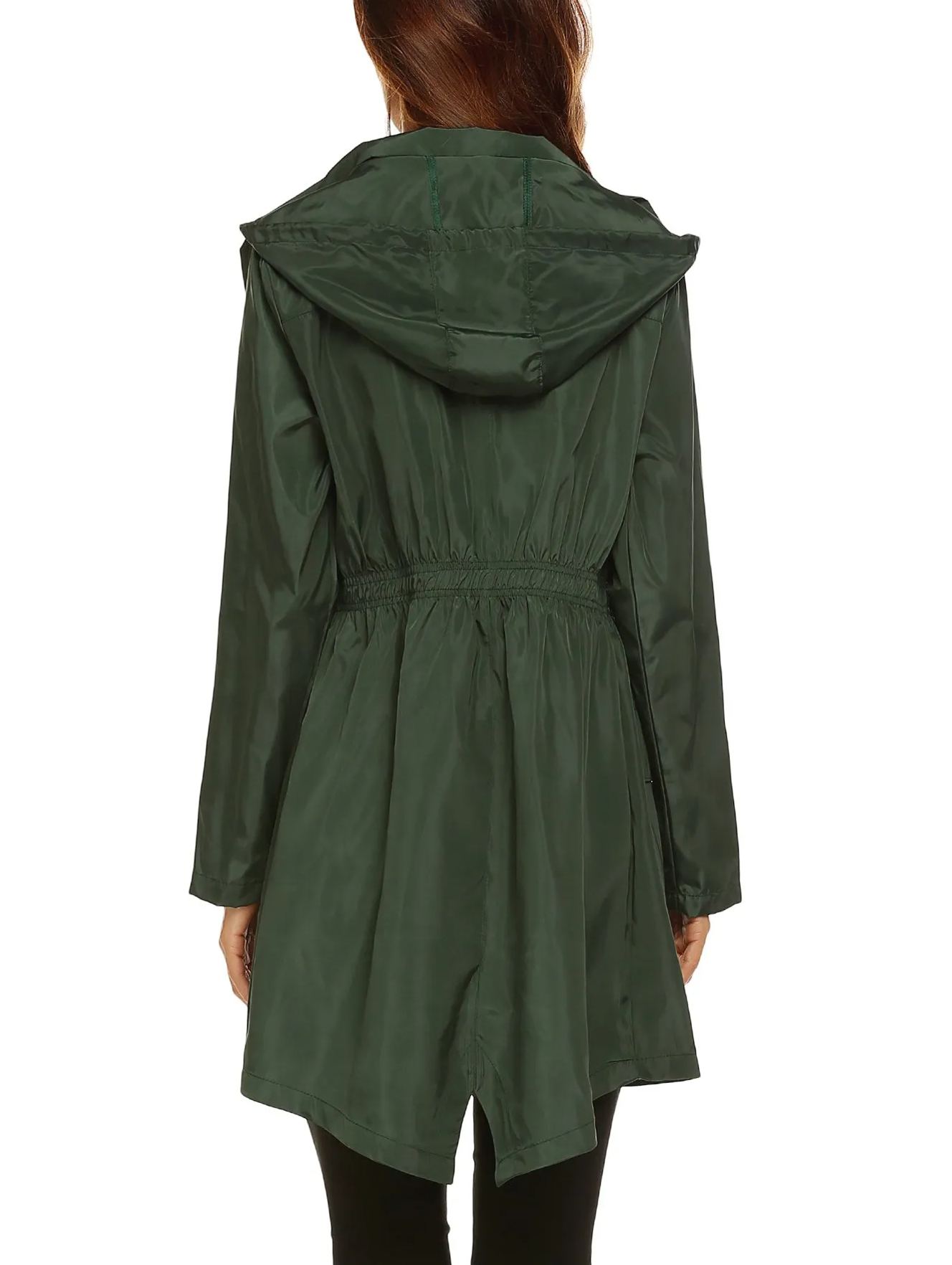 Women's Waterproof Lightweight Rain Jacket Active Outdoor Hooded Raincoat