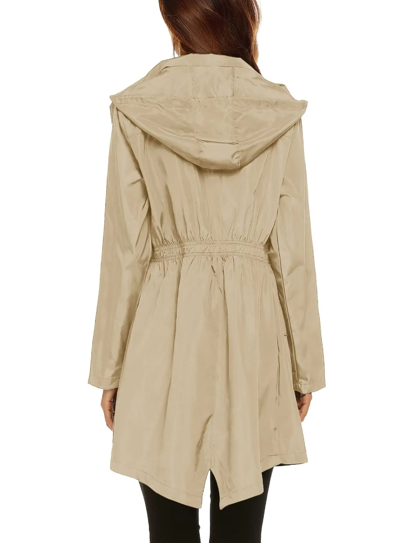 Women's Waterproof Lightweight Rain Jacket Active Outdoor Hooded Raincoat