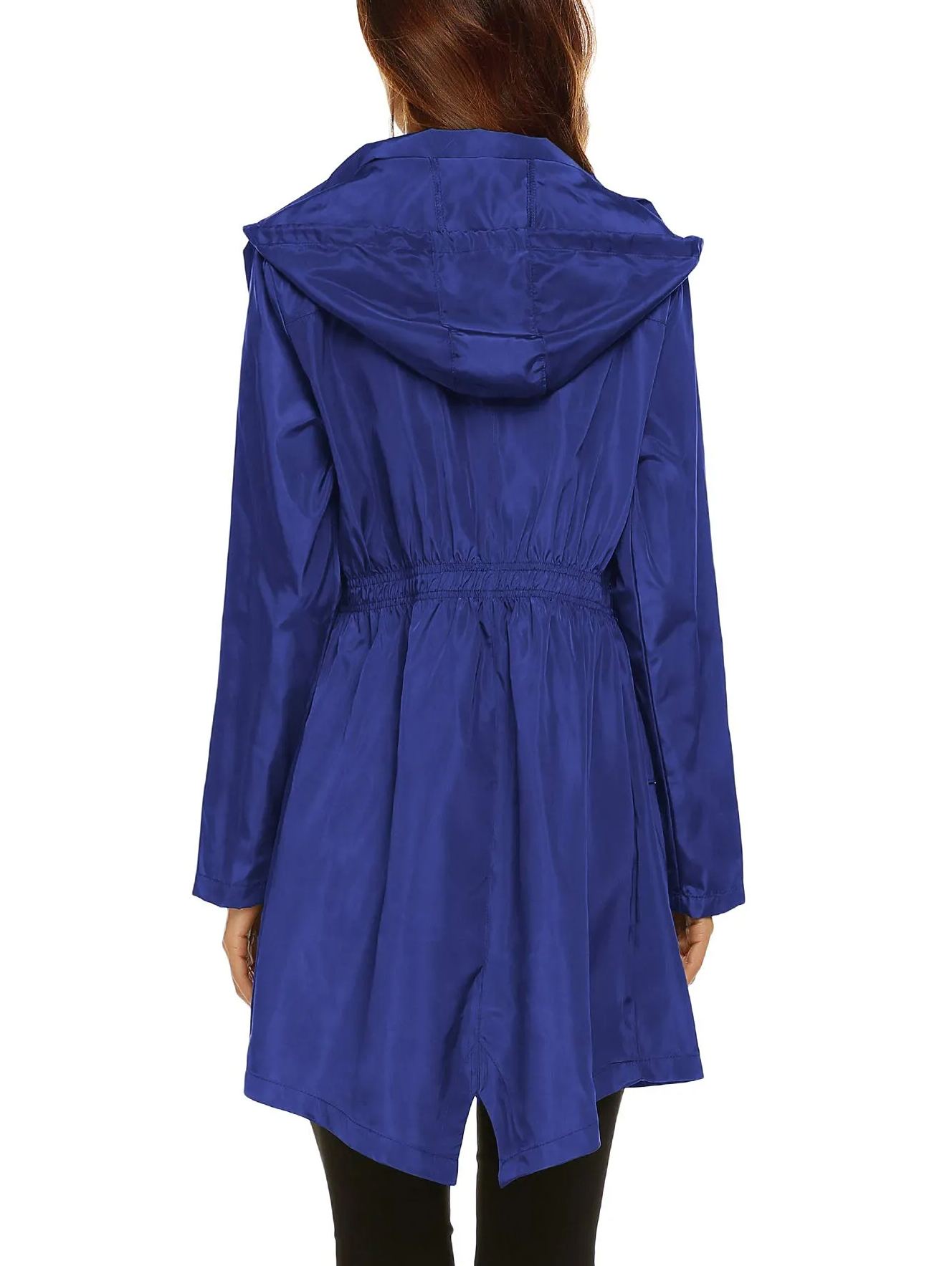 Women's Waterproof Lightweight Rain Jacket Active Outdoor Hooded Raincoat