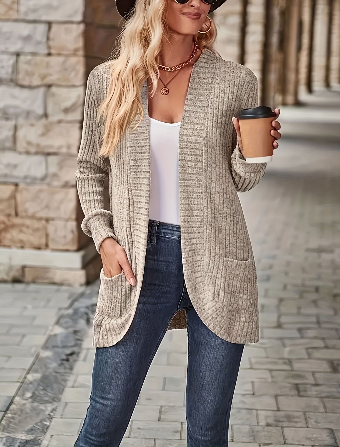 Women'S Casual Knit Cardigan with Pockets (buy 2 free shipping)