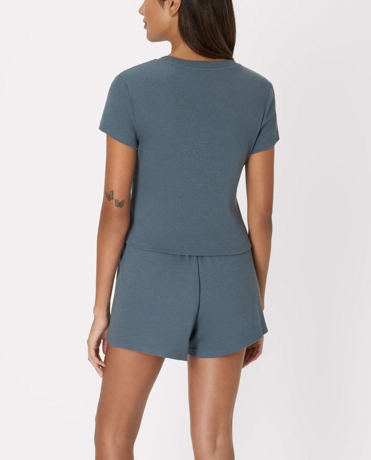 SuperSoft Cropped Baby Doll Tee & Sleep Shorts Loungewear Set