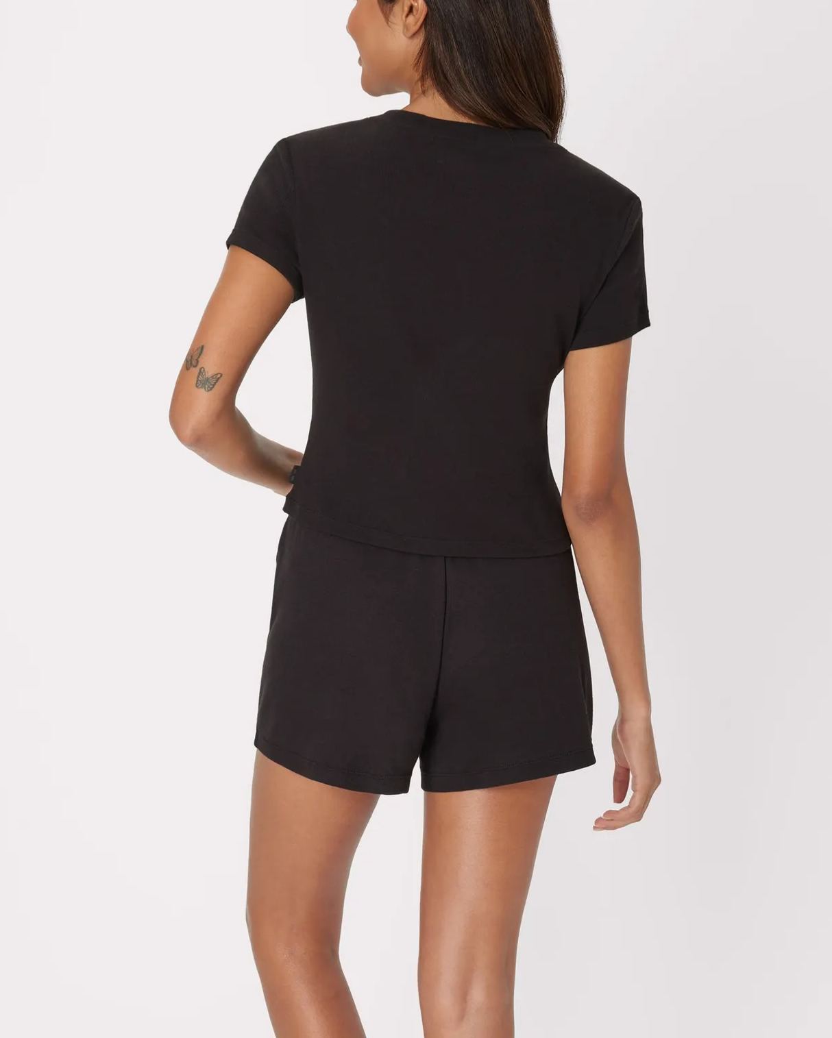 SuperSoft Cropped Baby Doll Tee & Sleep Shorts Loungewear Set