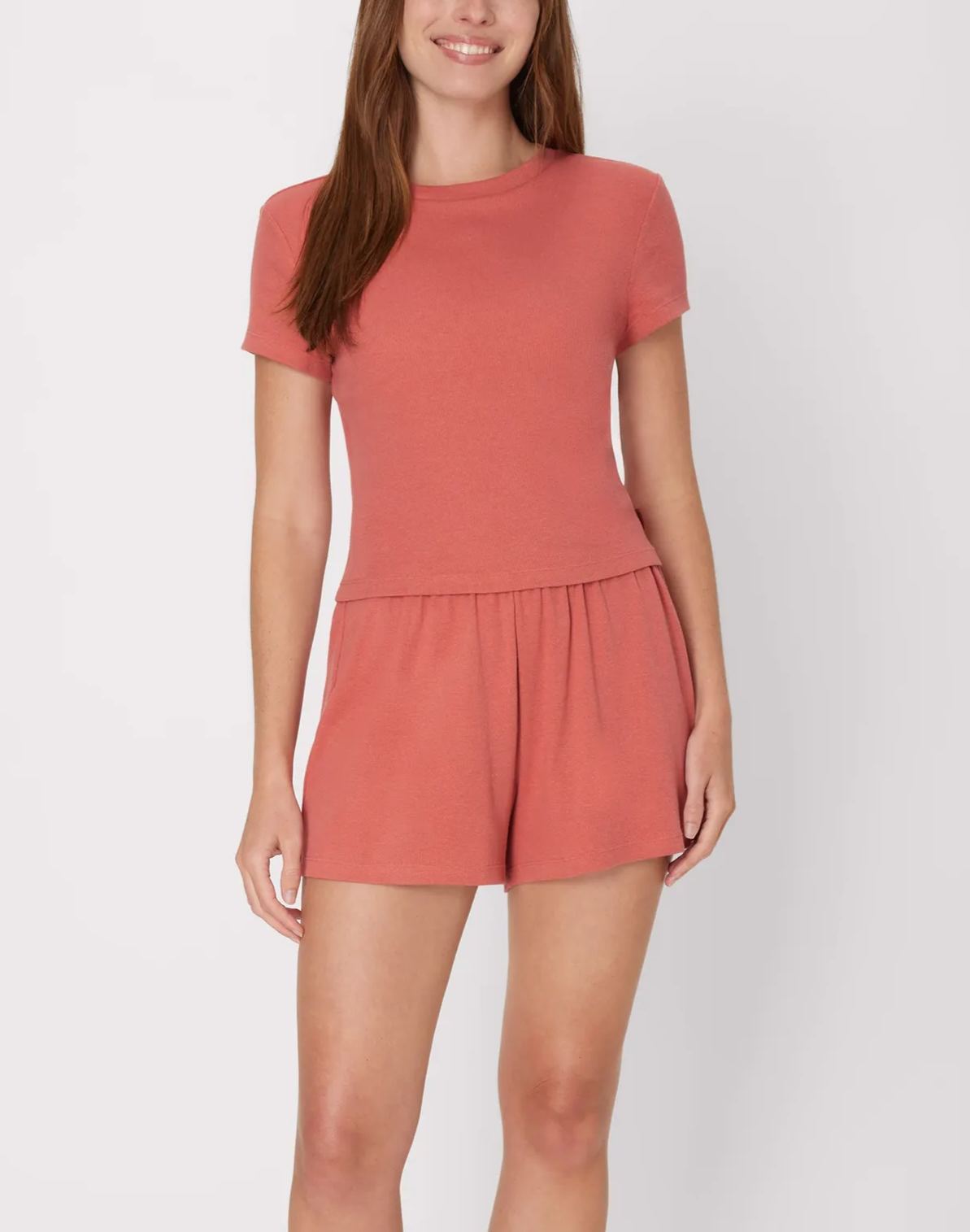 SuperSoft Cropped Baby Doll Tee & Sleep Shorts Loungewear Set