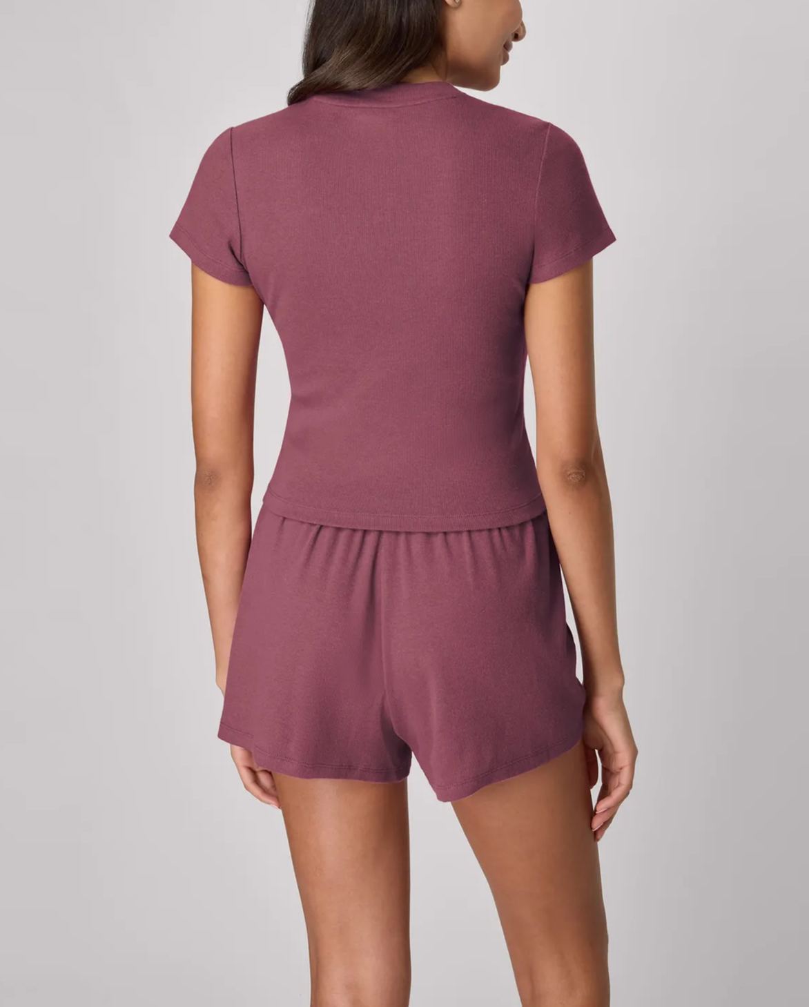 SuperSoft Cropped Baby Doll Tee & Sleep Shorts Loungewear Set