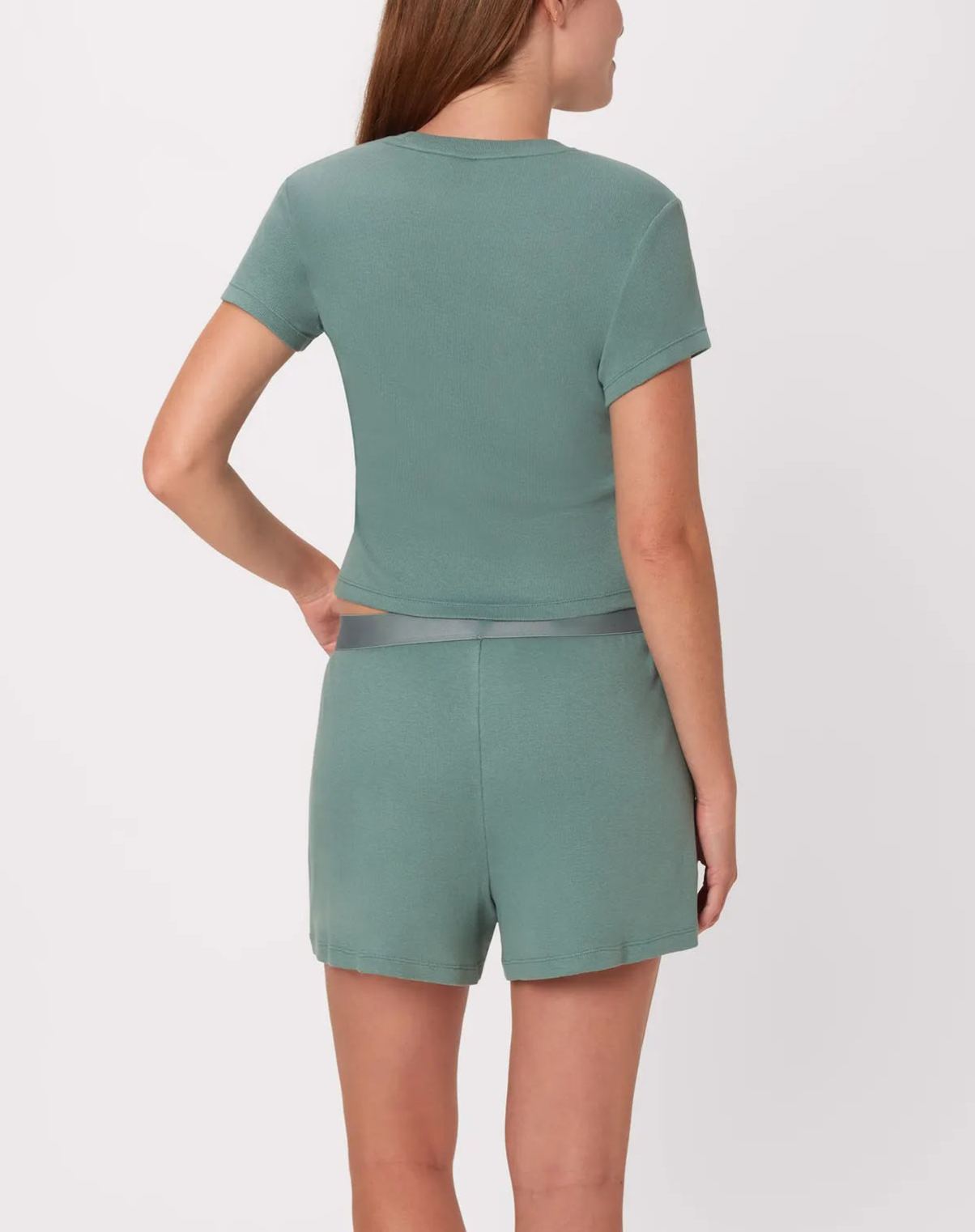 SuperSoft Cropped Baby Doll Tee & Sleep Shorts Loungewear Set