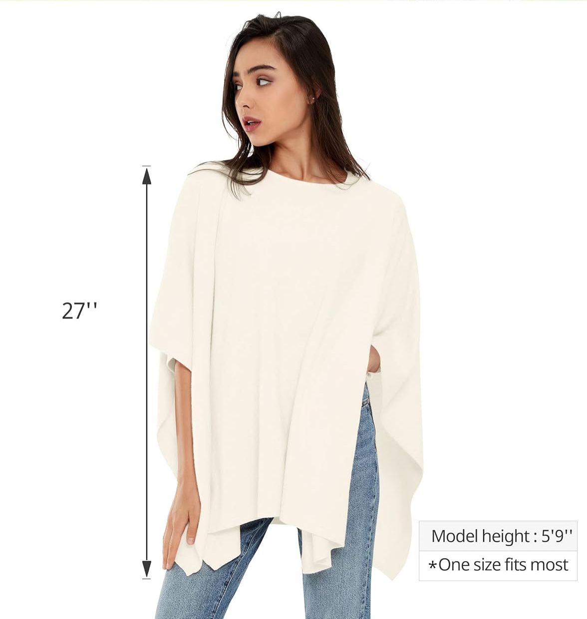 Womens Pullover Poncho Sweater