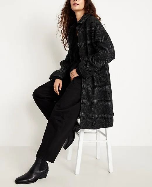 Women's Relaxed Button-Front Mac Coat