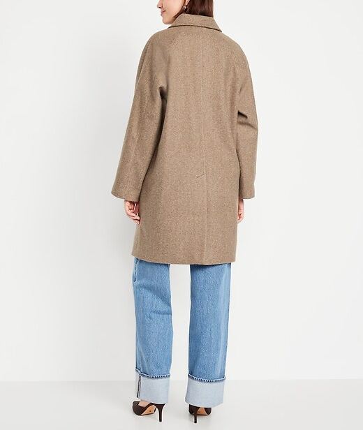 Women's Relaxed Button-Front Mac Coat