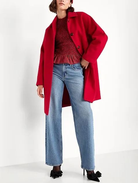 Women's Relaxed Button-Front Mac Coat