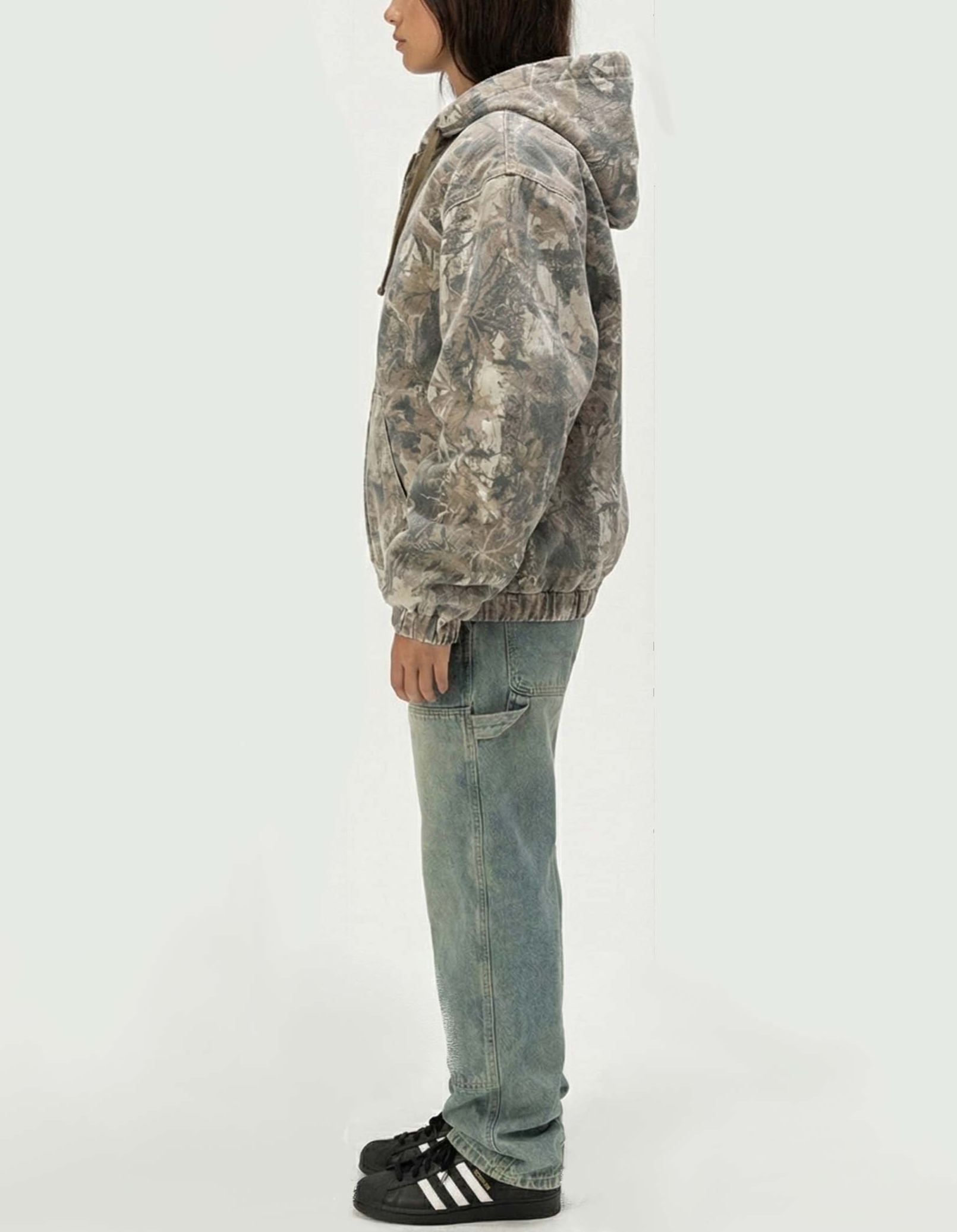 Women's Oversized Hooded Twill Jacket