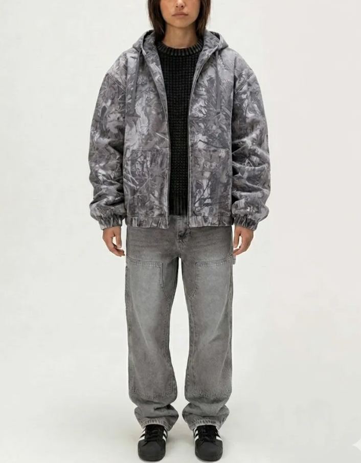 Women's Oversized Hooded Twill Jacket