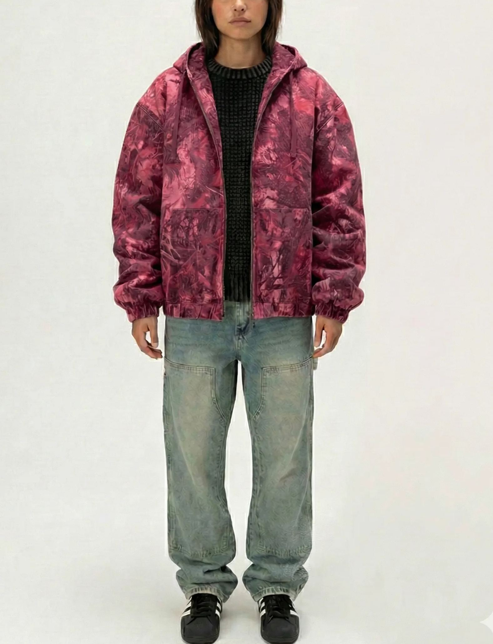 Women's Oversized Hooded Twill Jacket