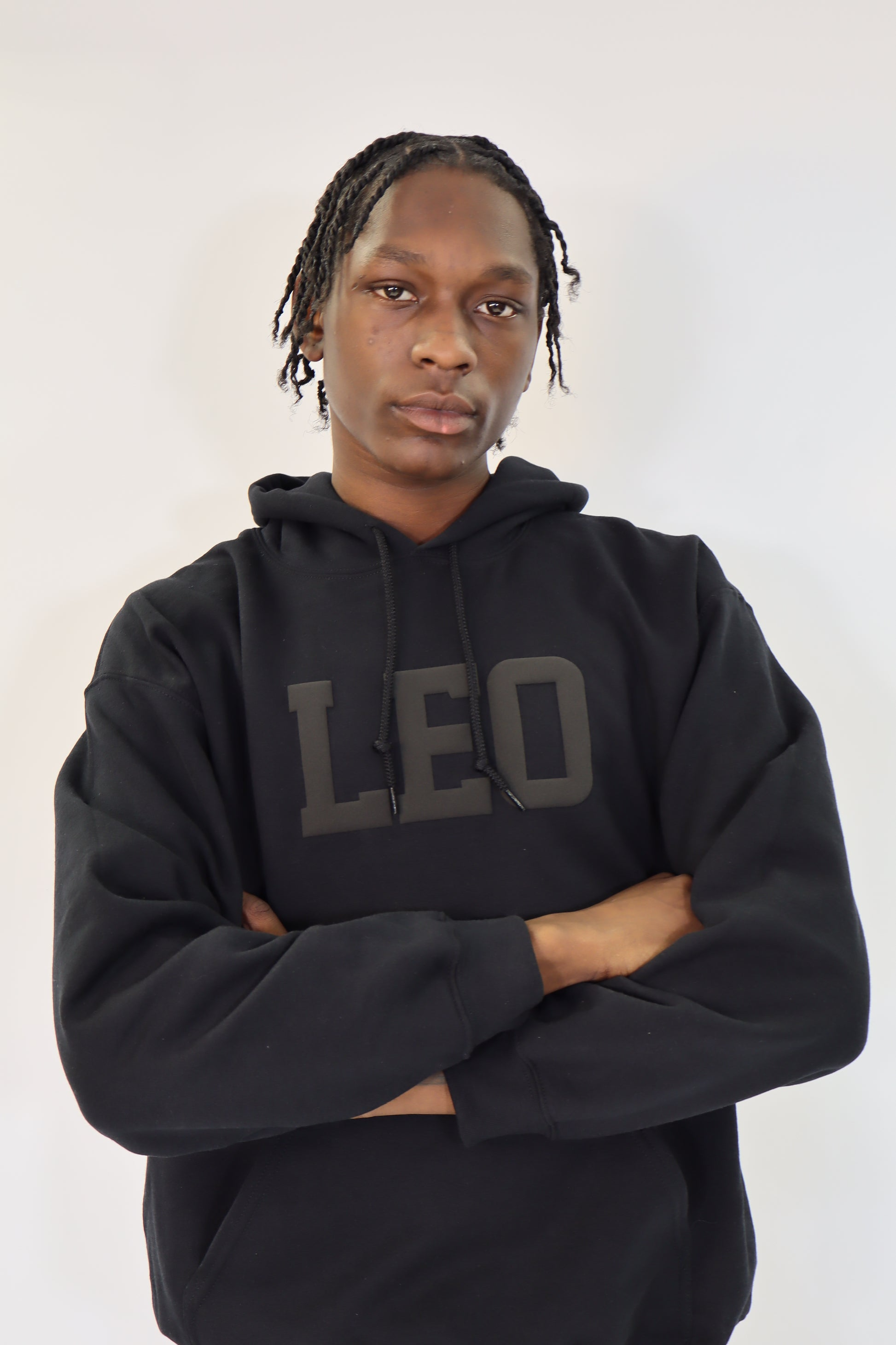 Black Zodiac Puff Print Hoodie (buy 2 free shipping)