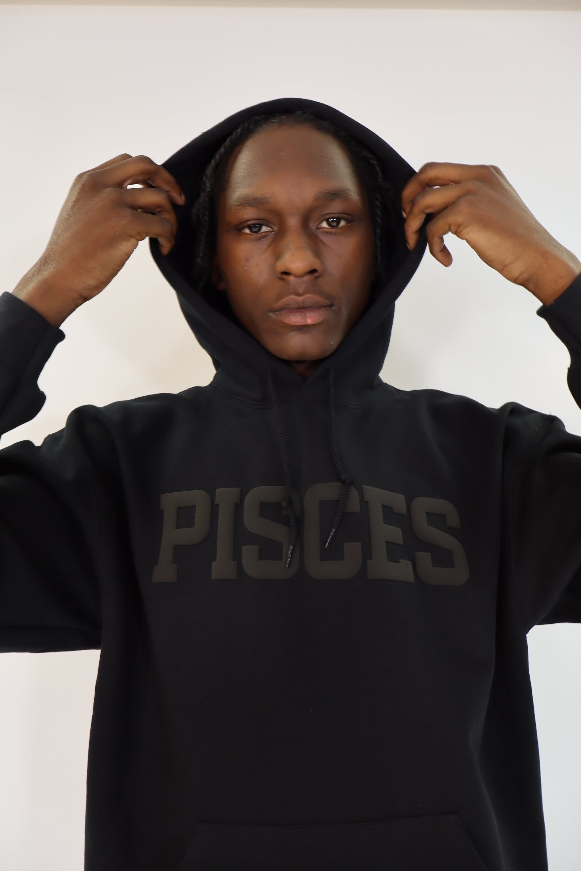 Black Zodiac Puff Print Hoodie (buy 2 free shipping)