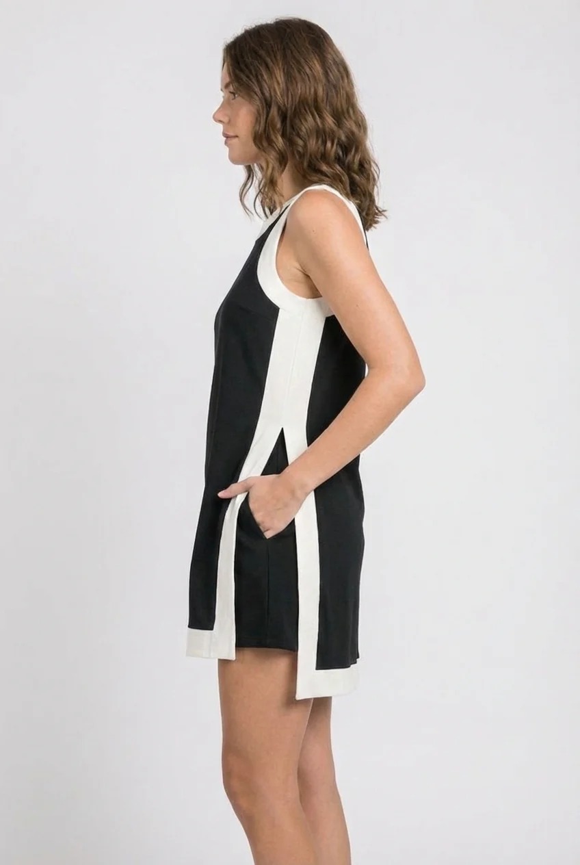 🎀Women's Casual Color Block Sleeveless Tops Matching Shorts with Pockets Set 