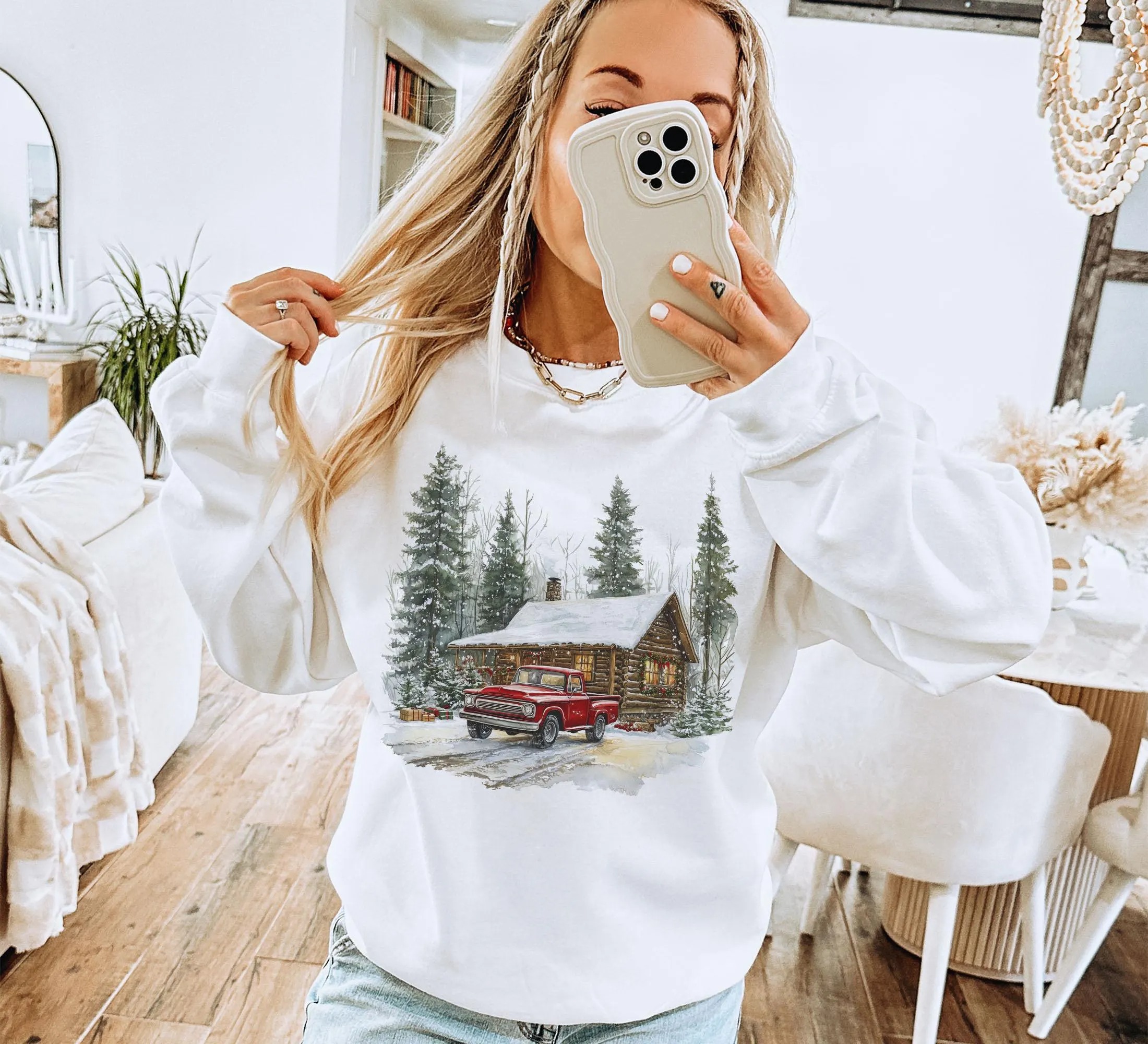 🔥Retro Winter Vintage Scene Graphic Sweatshirt