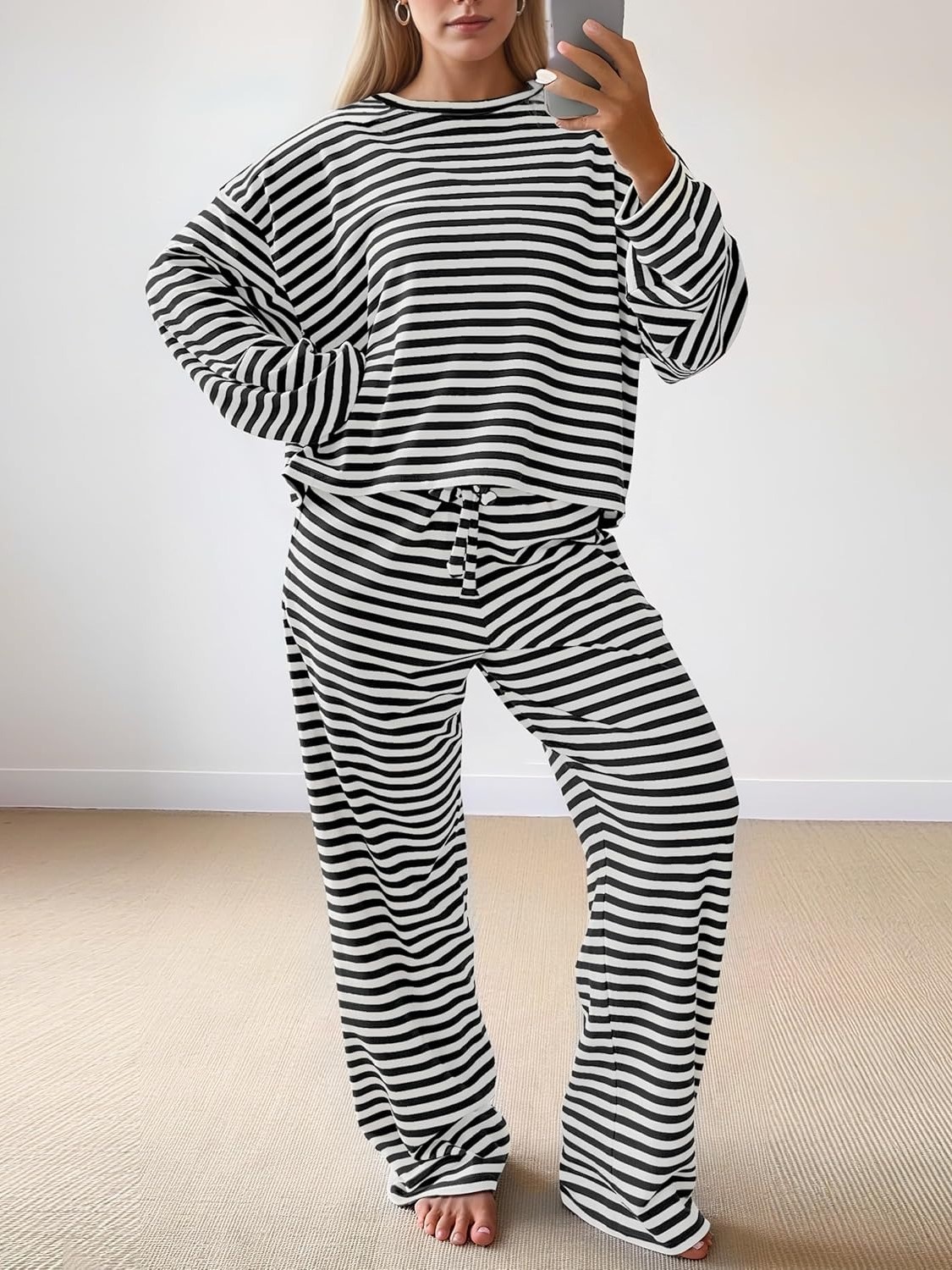 Women's Striped Casual Two-Piece Set (Buy 2 Free Shipping)