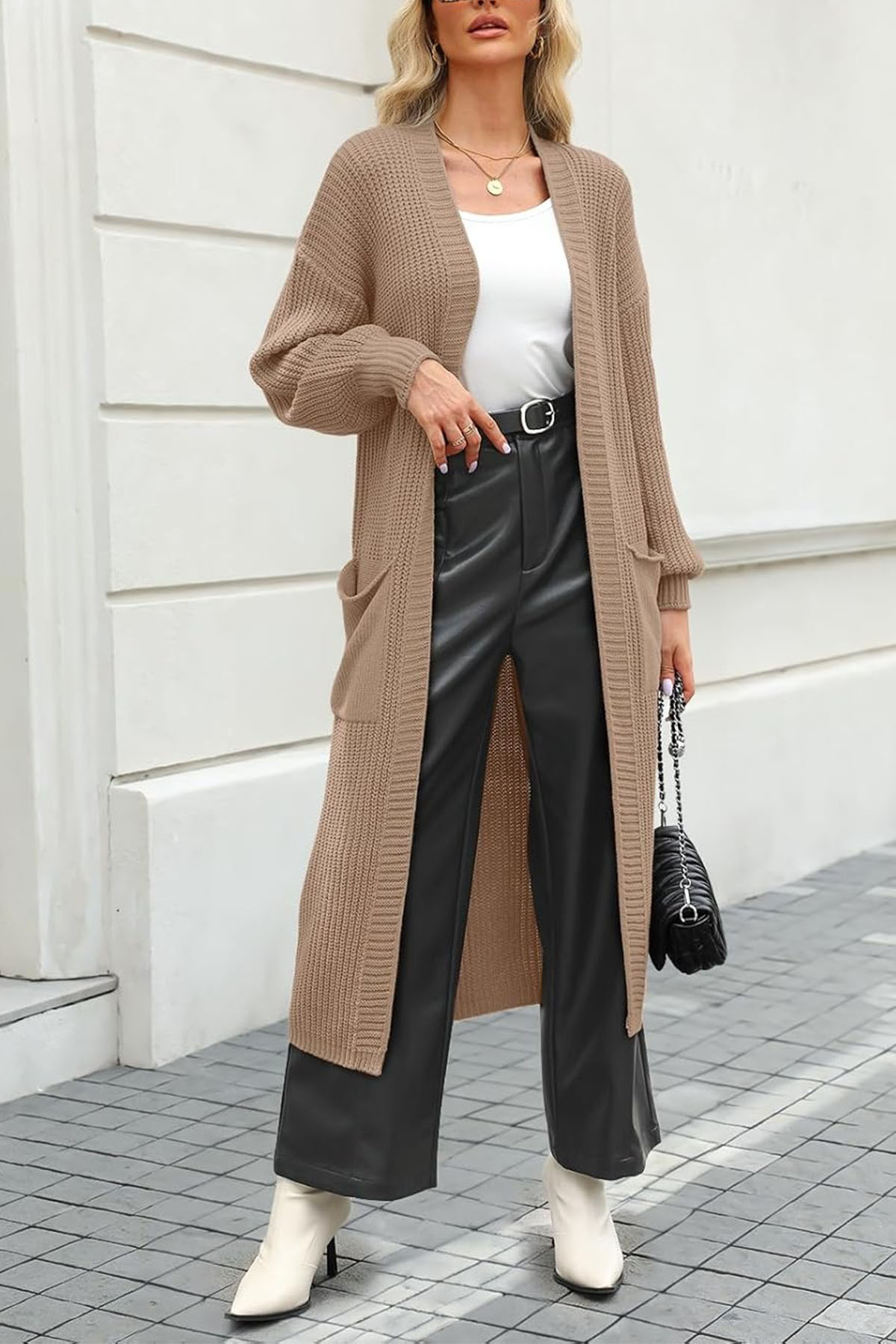 Women's Oversized Long Cardigan Open Front Duster Sweater with Pockets(BUY 2 FREE SHIPPING)