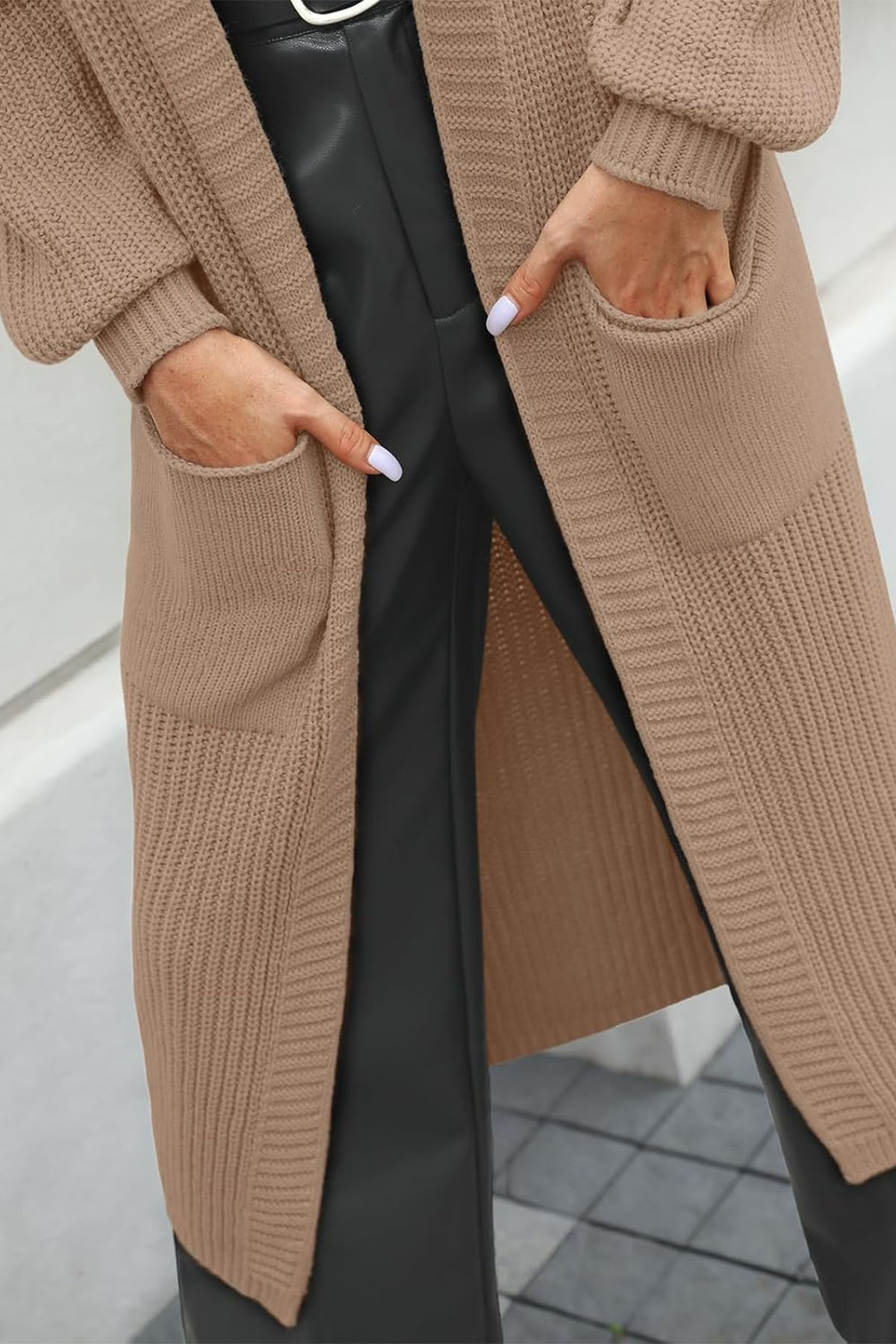 Women's Oversized Long Cardigan Open Front Duster Sweater with Pockets(BUY 2 FREE SHIPPING)