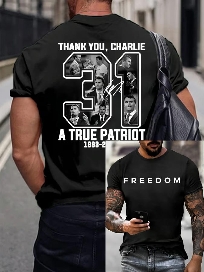 Justice for Charlie Kirk, Freedom Shirt Unisex T-Shirt (Buy 3 Free Shipping)
