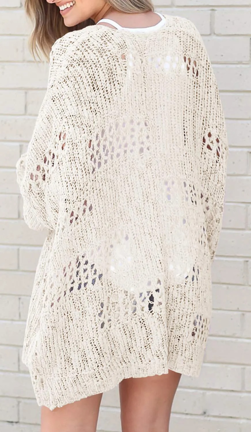 HOT SALE Women Spring Netted Crochet Cardigans Sweaters(Buy 2 Free Shipping)