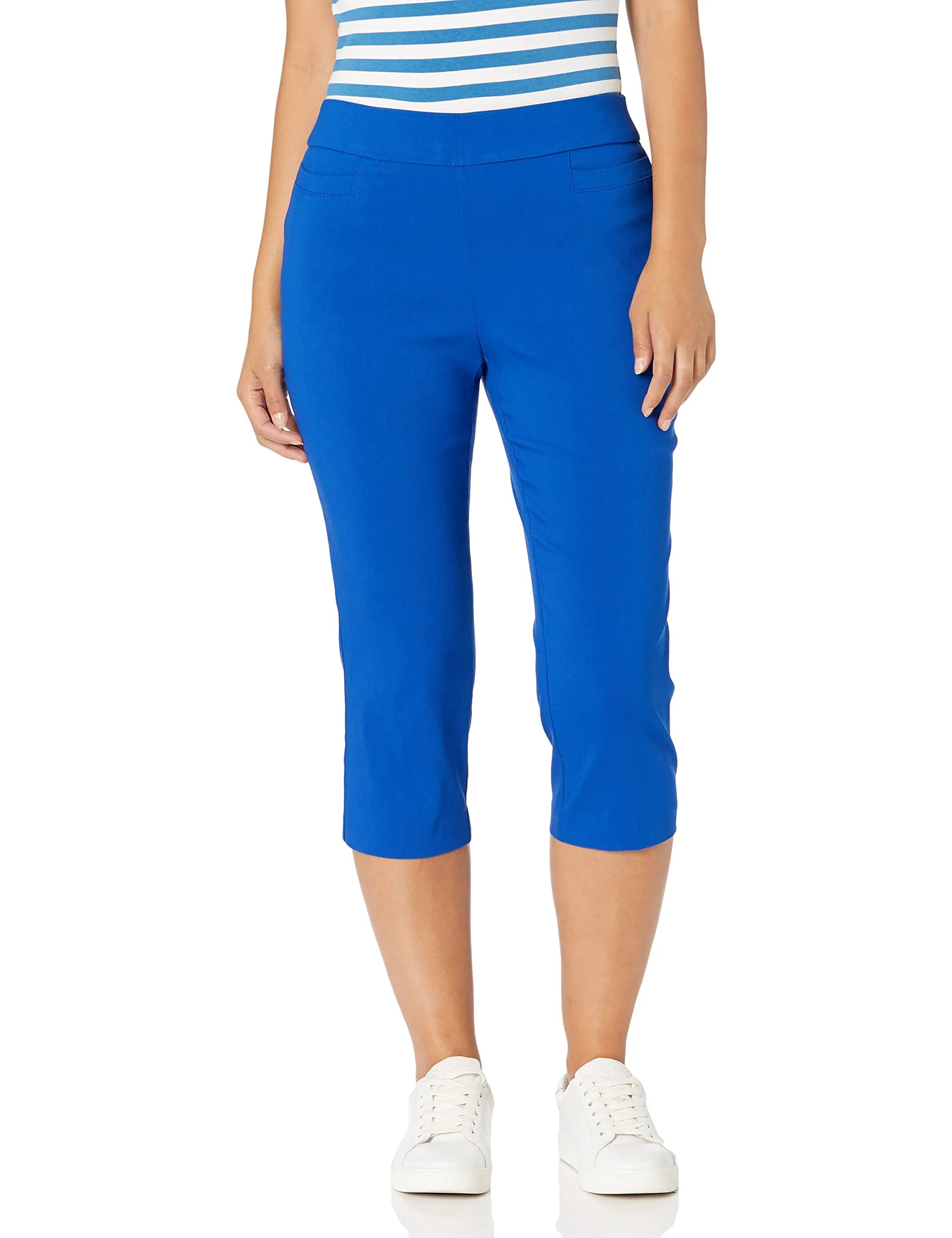 HOT SALE Women's High Waist Pull on Capri L Pocket