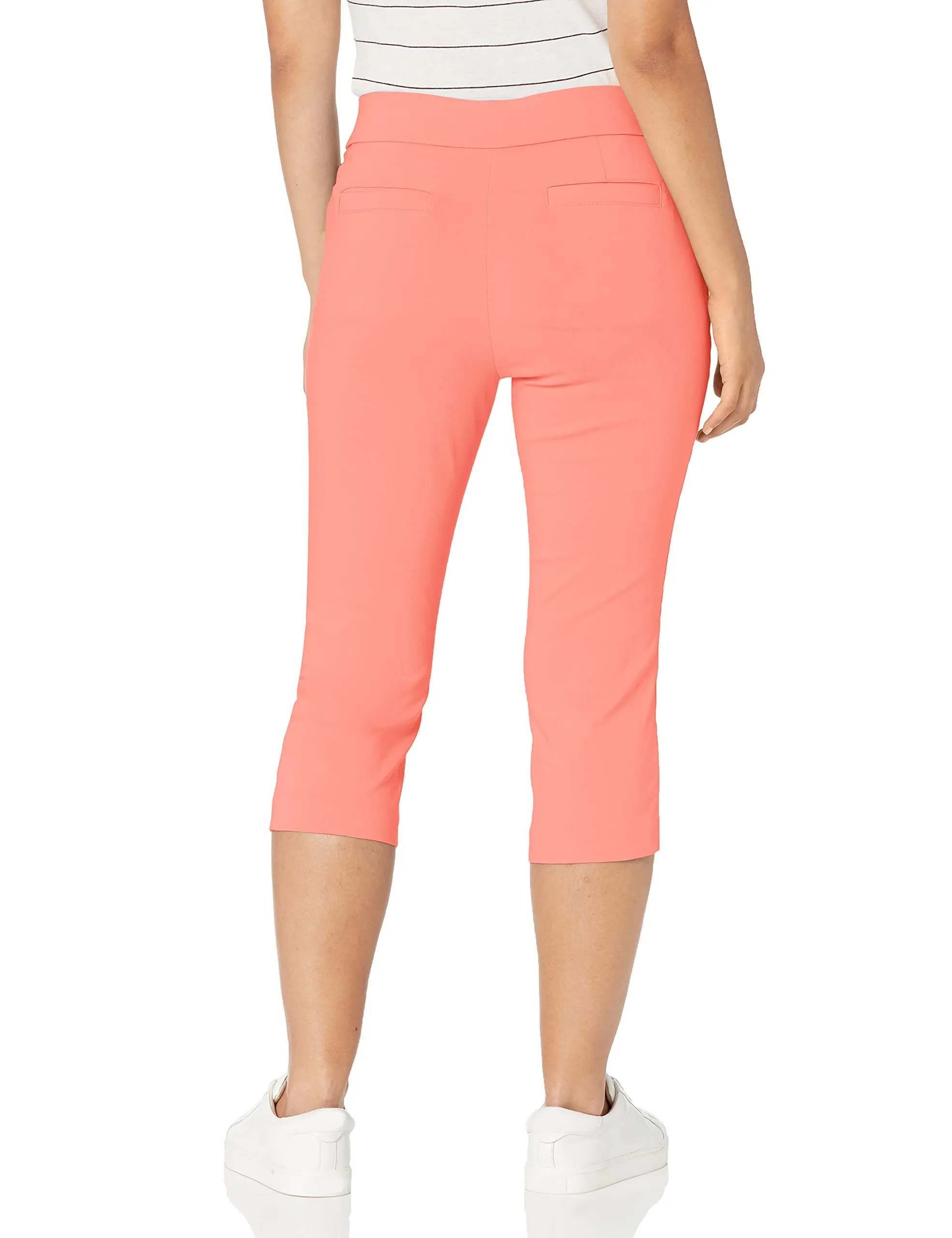 HOT SALE Women's High Waist Pull on Capri L Pocket