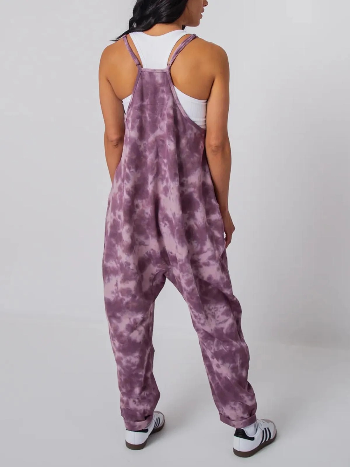 HOT SALE Women's Button Neck Suspender Jumpsuit Casual Overalls