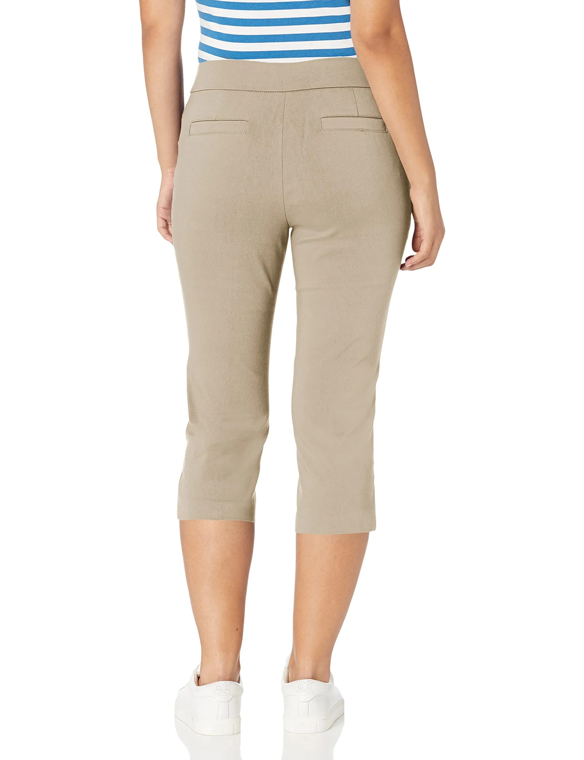 HOT SALE Women's High Waist Pull on Capri L Pocket