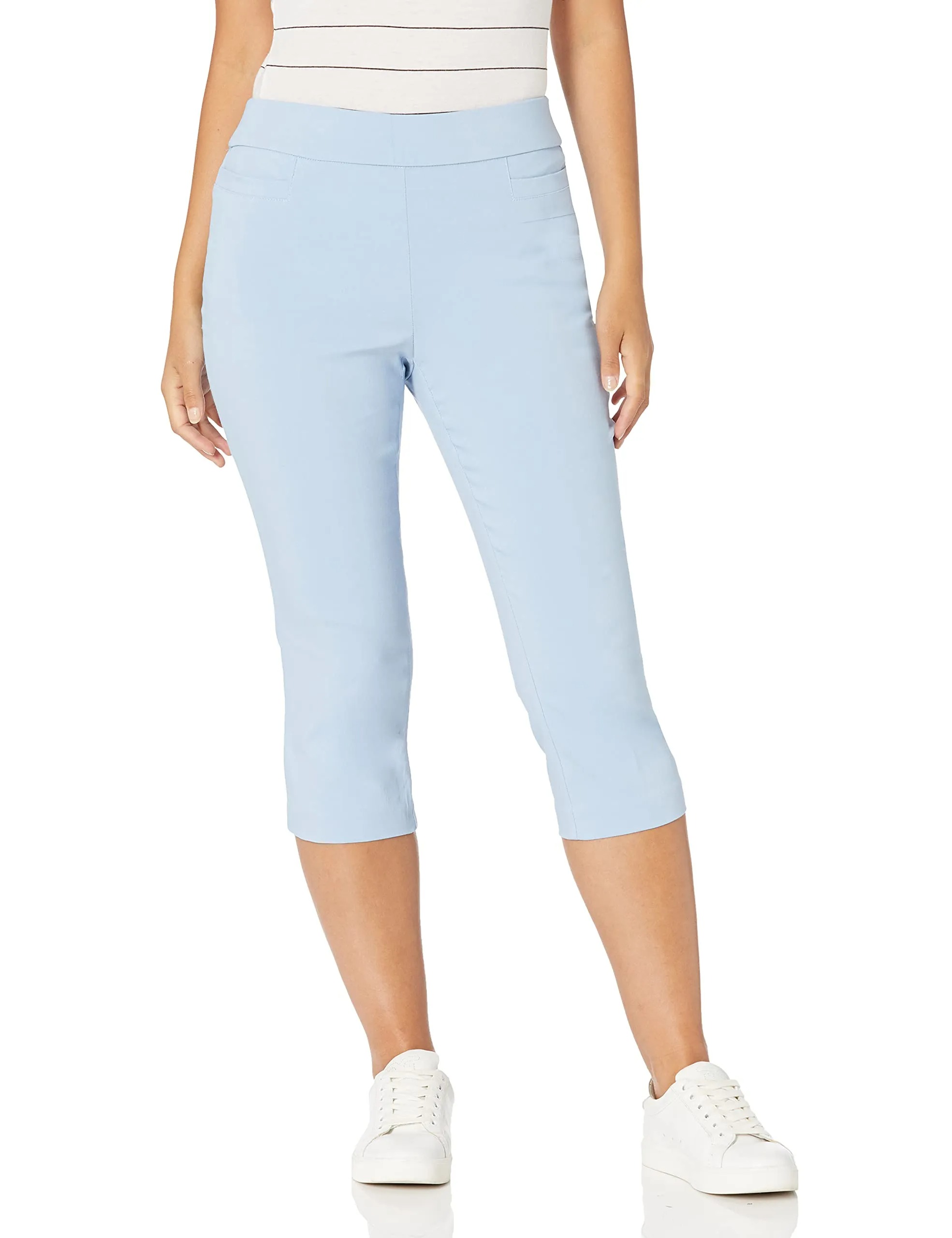 HOT SALE Women's High Waist Pull on Capri L Pocket