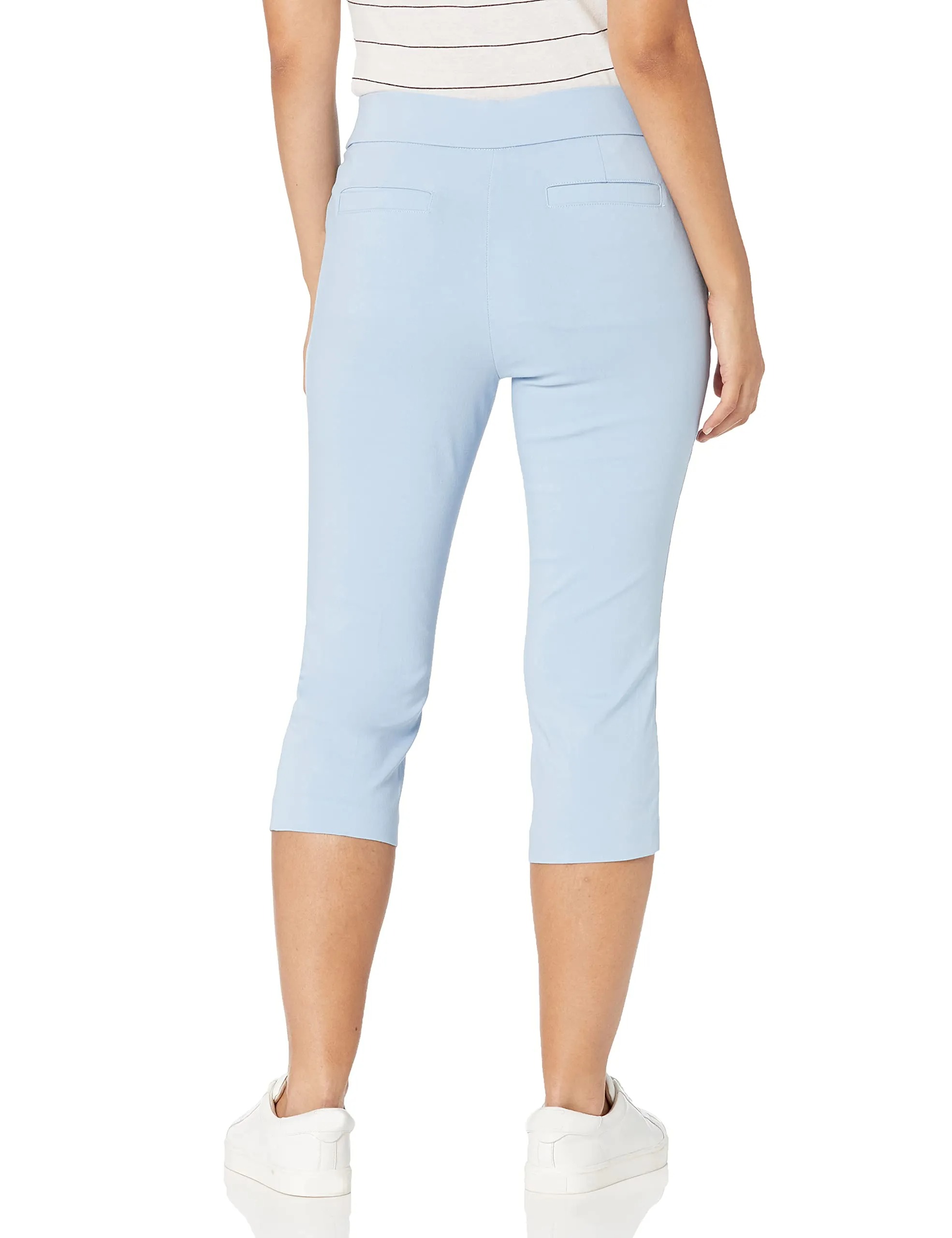 HOT SALE Women's High Waist Pull on Capri L Pocket