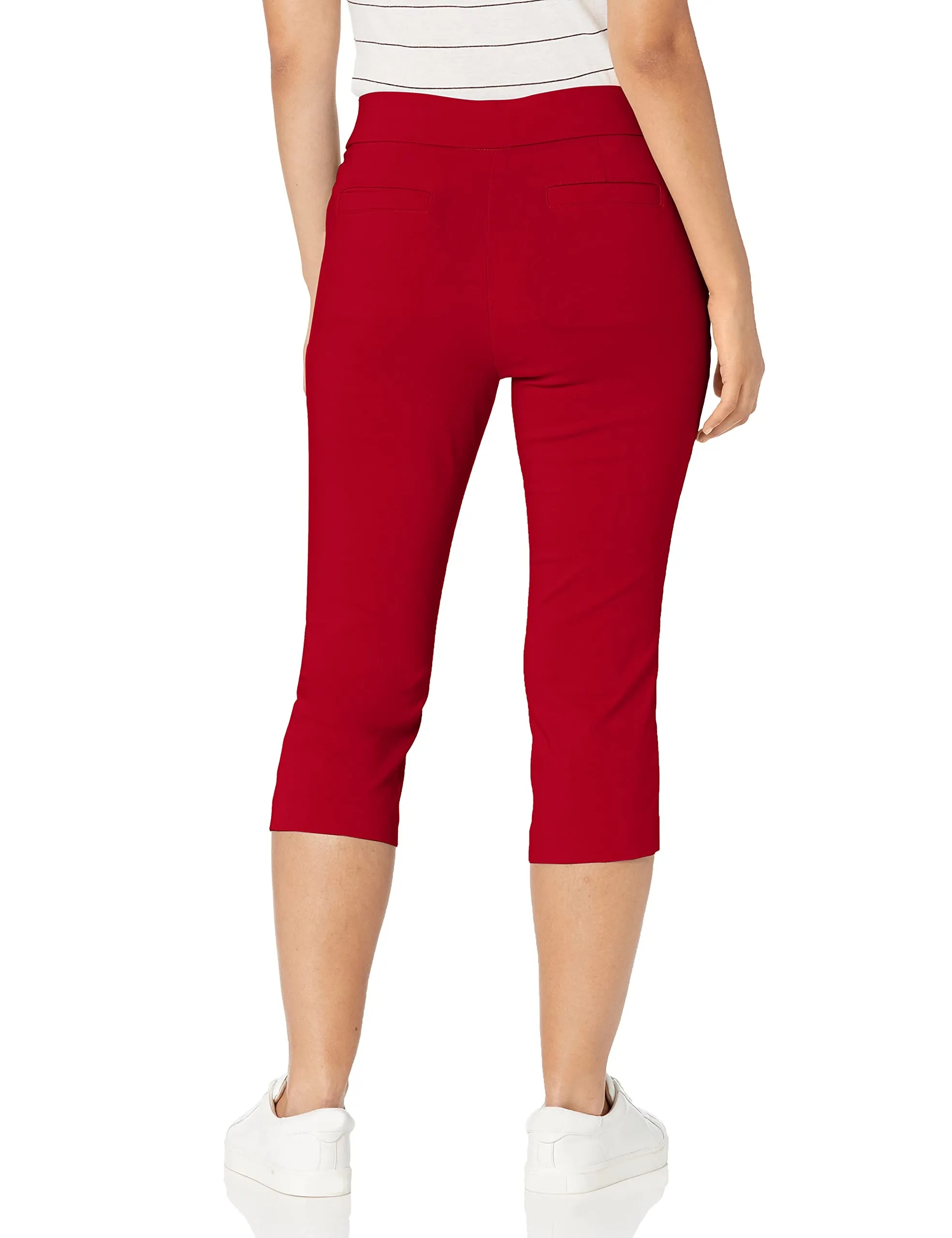 HOT SALE Women's High Waist Pull on Capri L Pocket