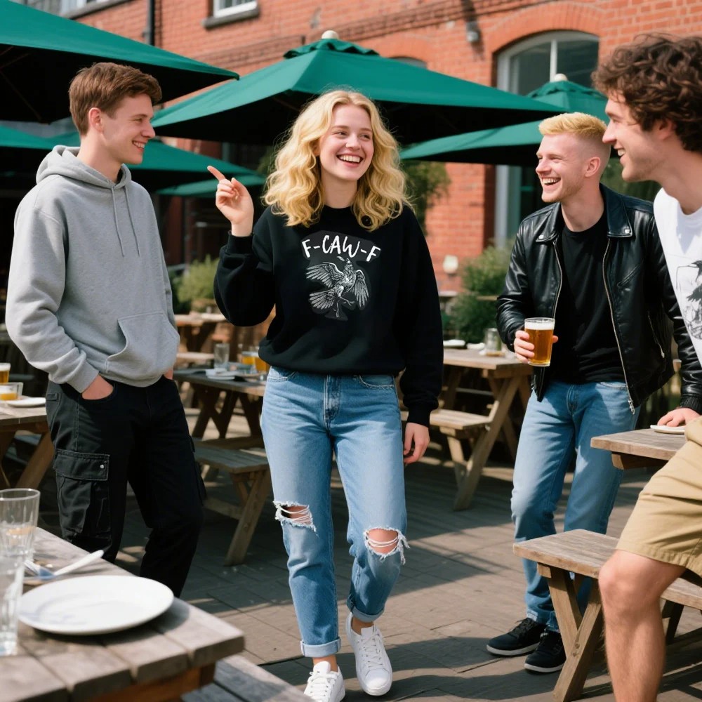 Humorous Crow Graphic T-Shirt – Say It With a Caw!