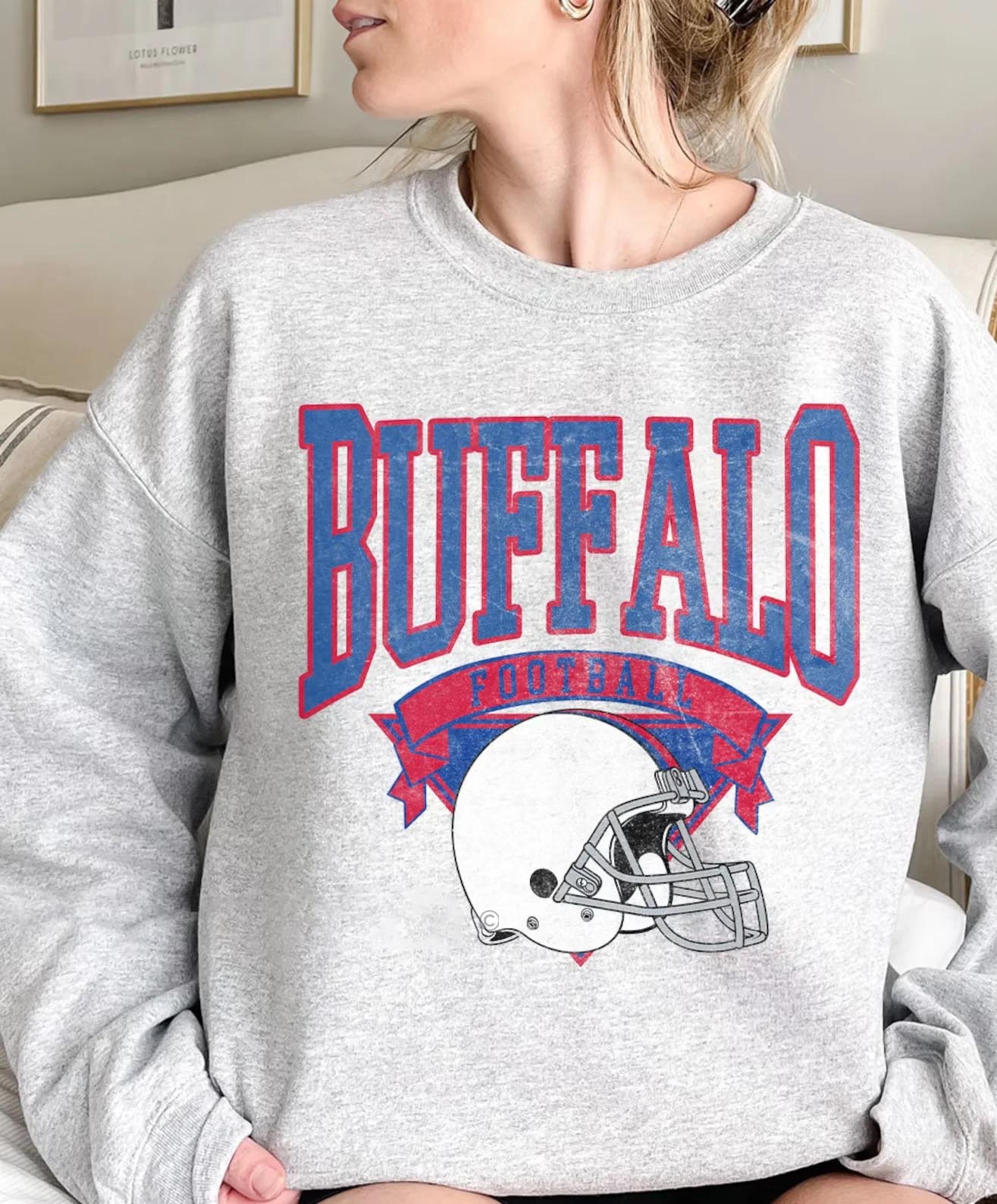 Vintage Retro Hometown Football Pullover Sweatshirt