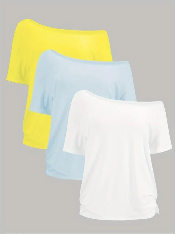 3-Pack – Women's Casual Short Sleeve Tops