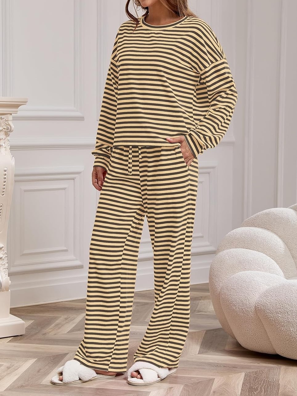 Women's Striped Casual Two-Piece Set (Buy 2 Free Shipping)