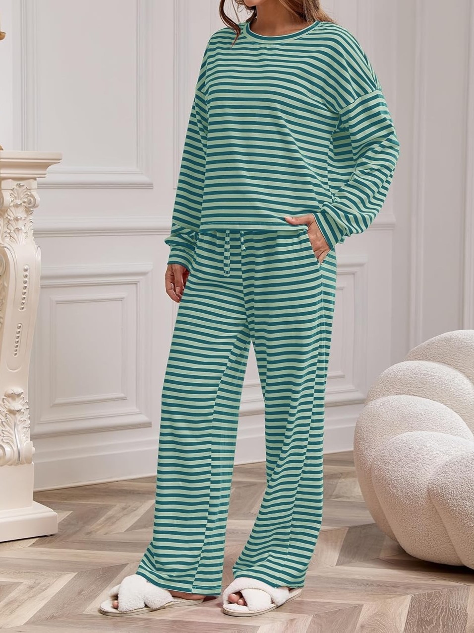 Women's Striped Casual Two-Piece Set (Buy 2 Free Shipping)