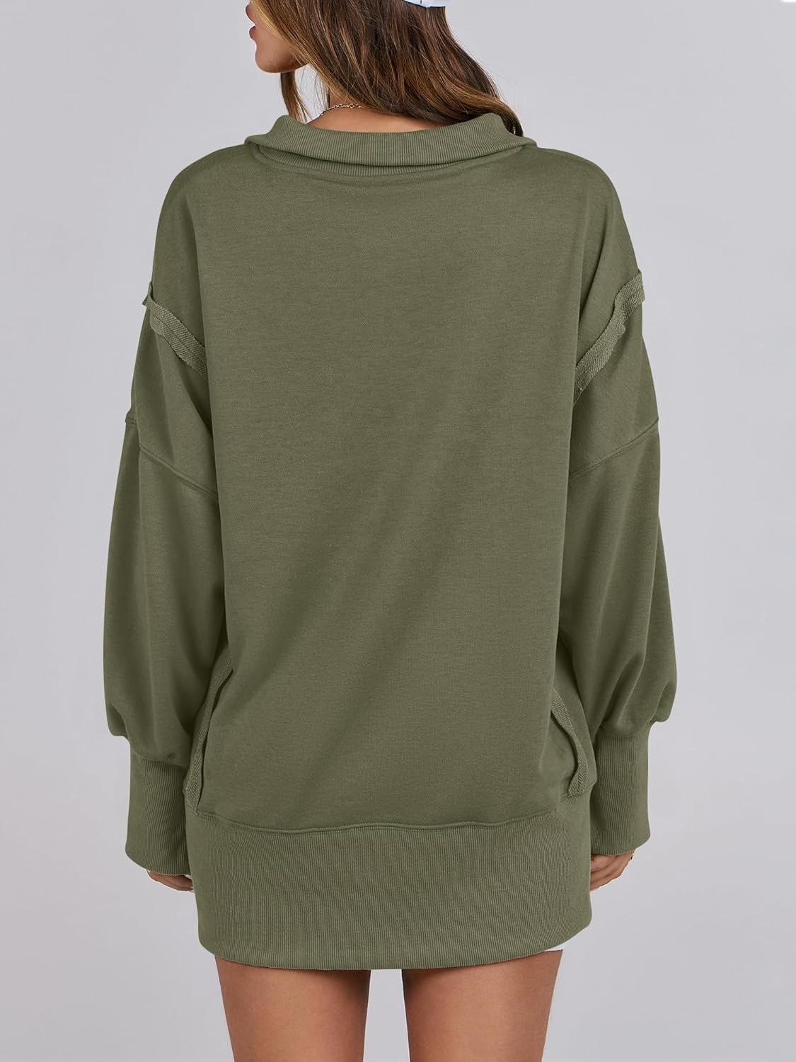 ⏰Hot Sale-Women's Oversized High Low Split Button Up Henley Pullover Top