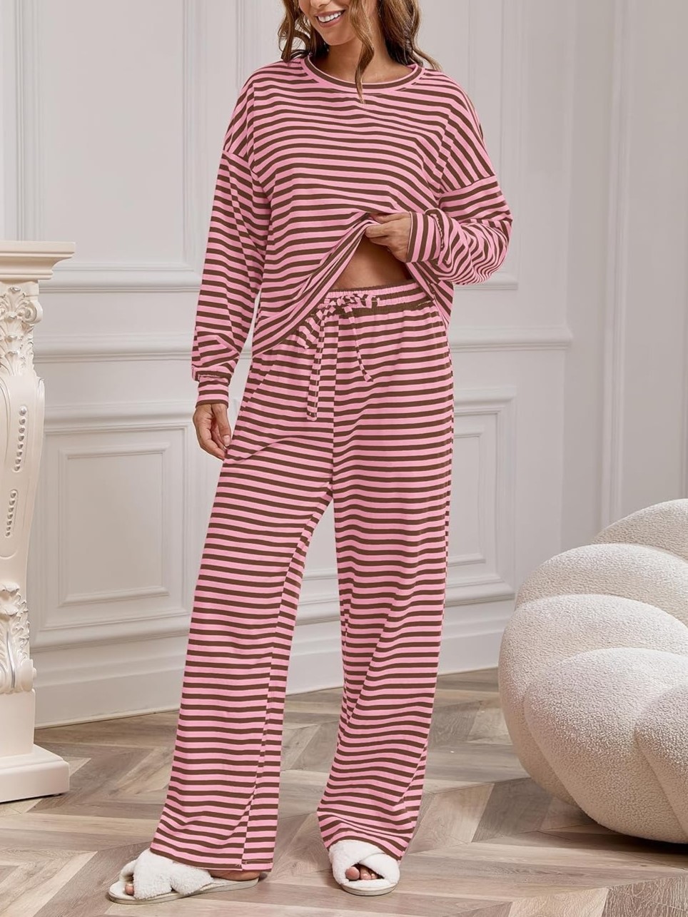 Women's Striped Casual Two-Piece Set (Buy 2 Free Shipping)