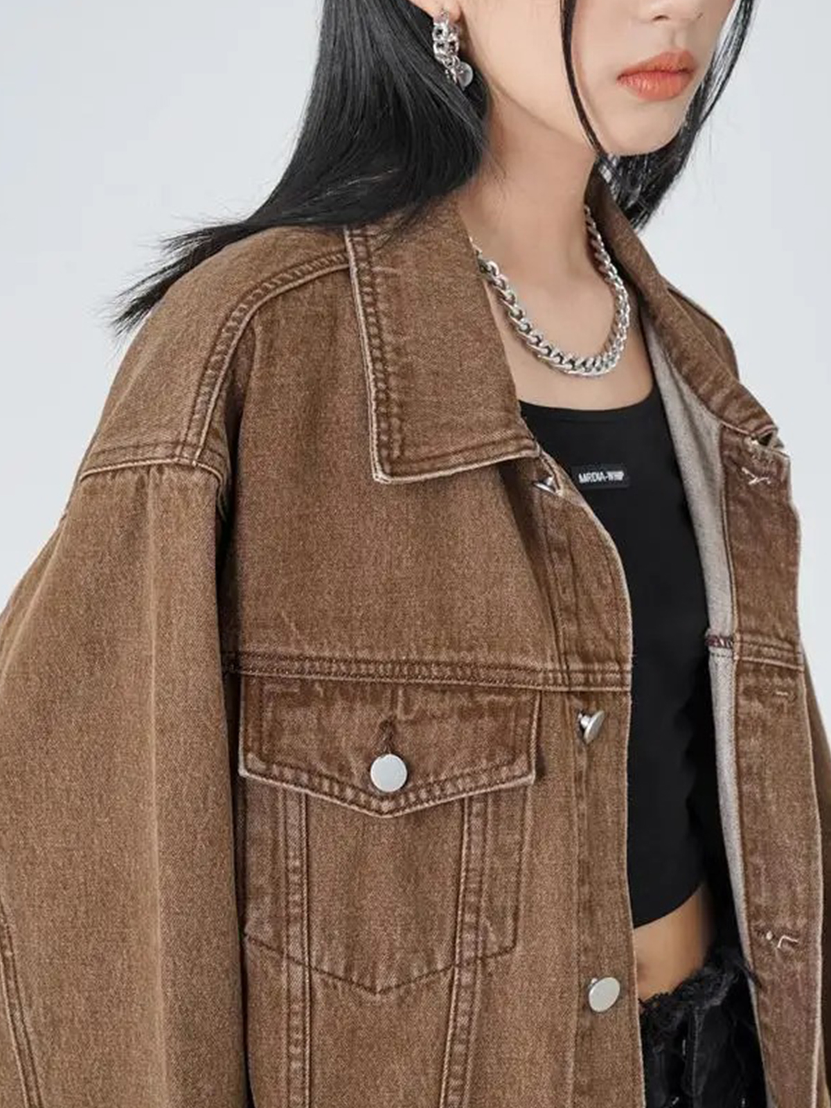 Women's Casual Trendy Button Denim Jacket with Pockets(BUY 2 FREE SHIPPING)