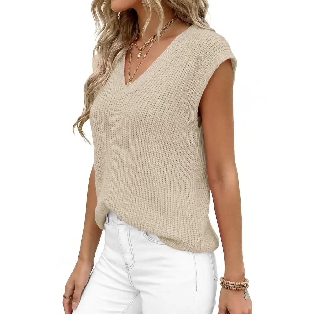 ✨Women's V Neck Lightweight Knit Vest 