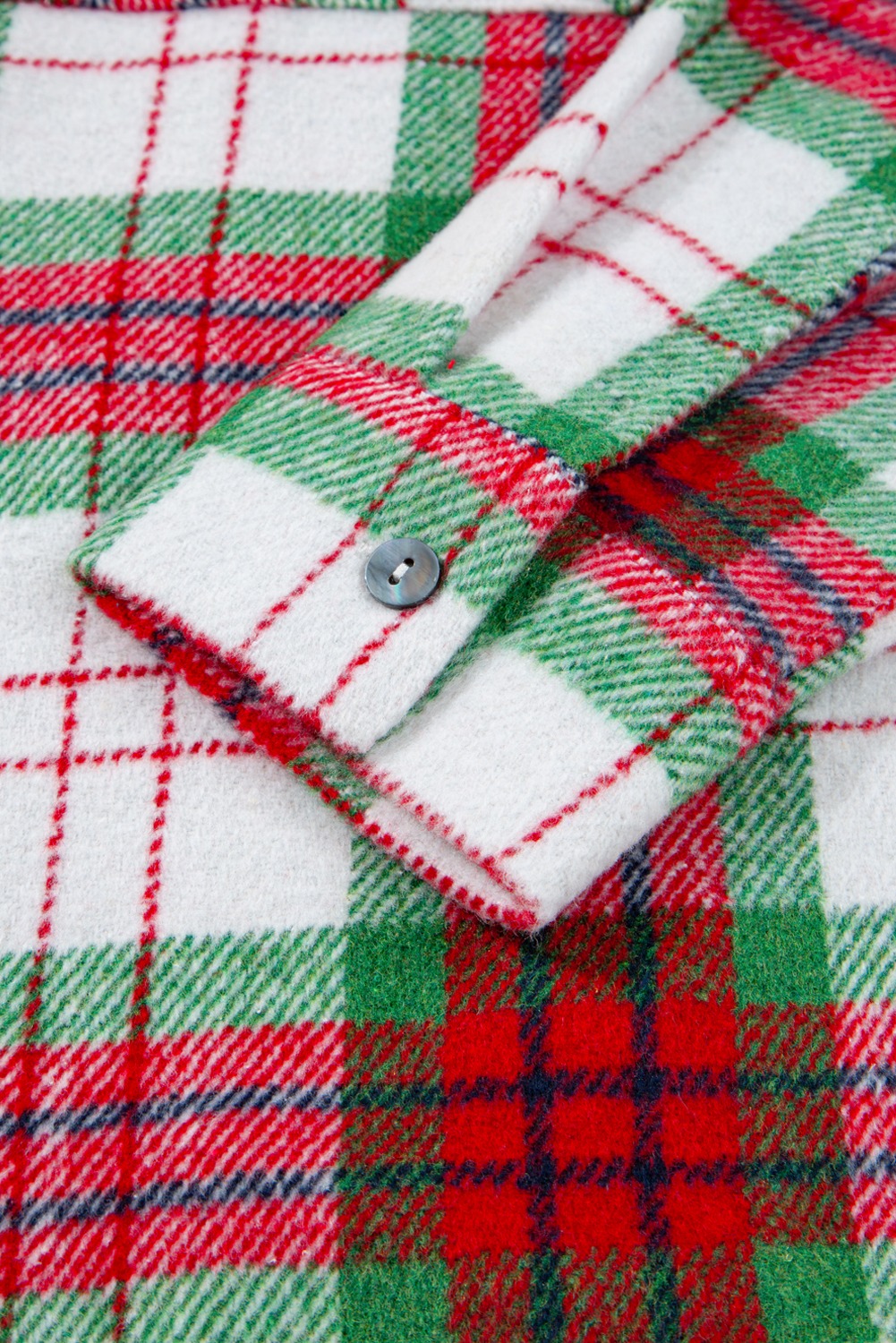 Women's Christmas Plaid Buttoned Casual Flannel Shacket