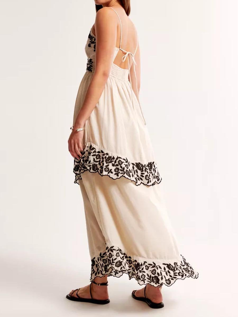 Women Tiered Ruffle Maxi Dress