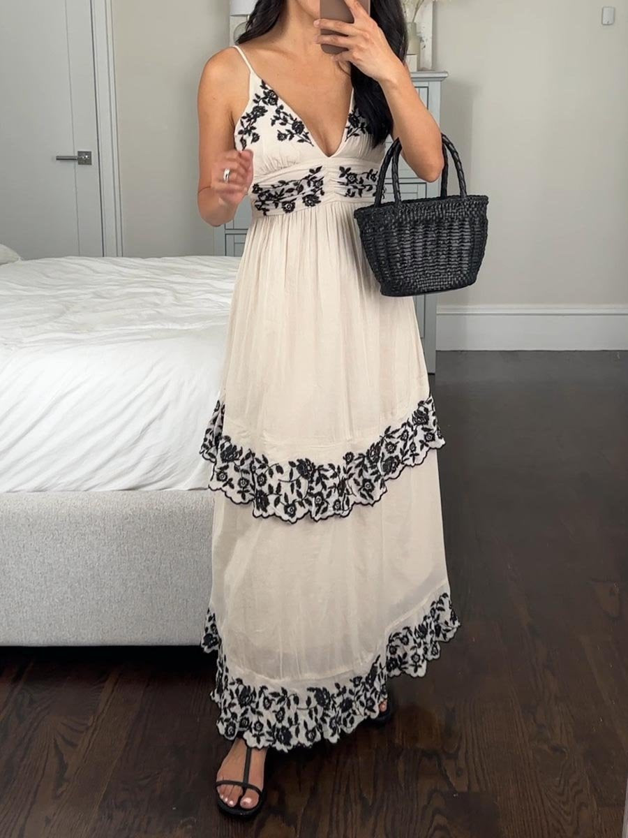 Women Tiered Ruffle Maxi Dress