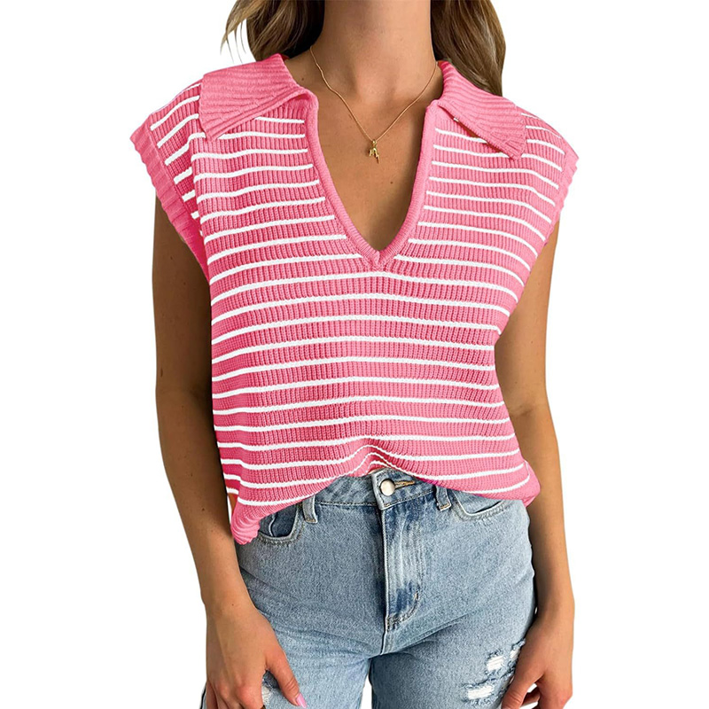 New🔥Women's V-Neck Striped Tank Top
