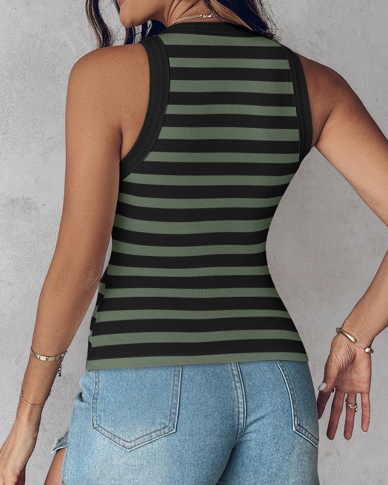 Womens Built-in Bra Terry Towelling Lined Crewneck Tank Top